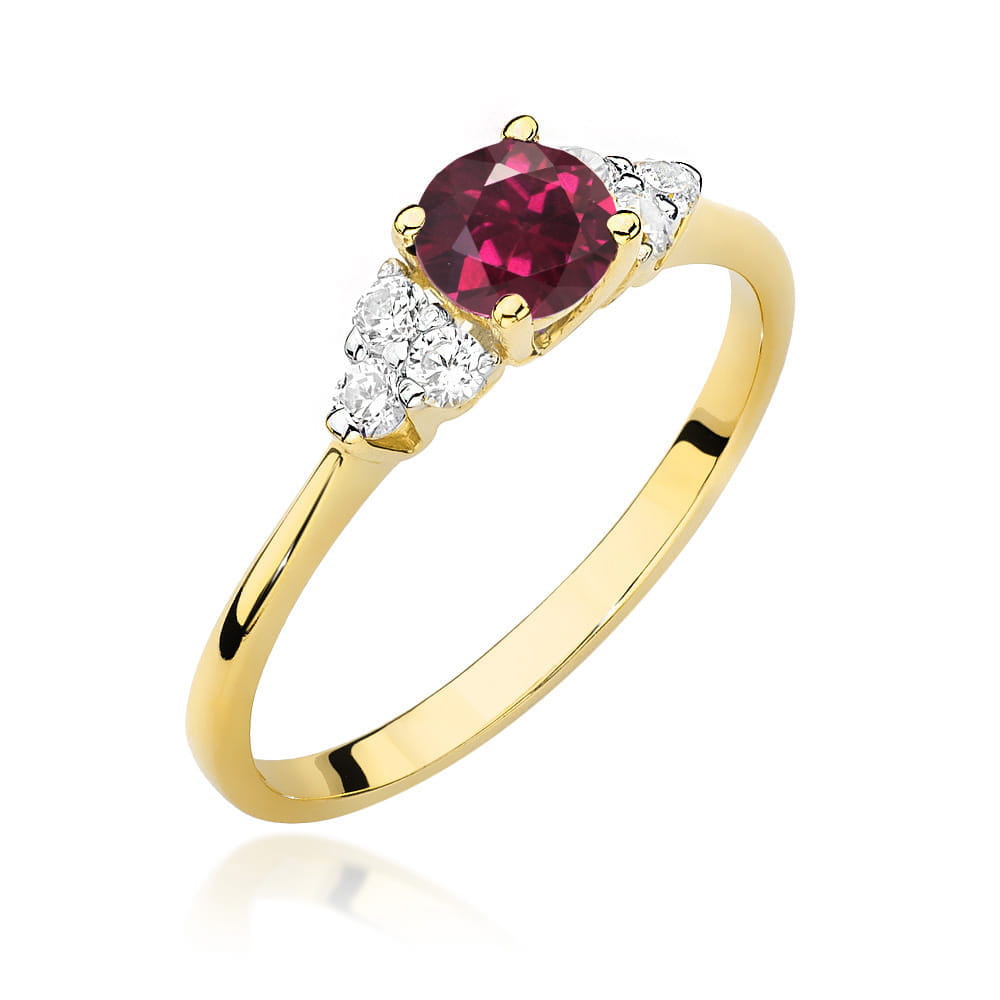 Inel Aur 14K W451 Rodolit 0.60ct
