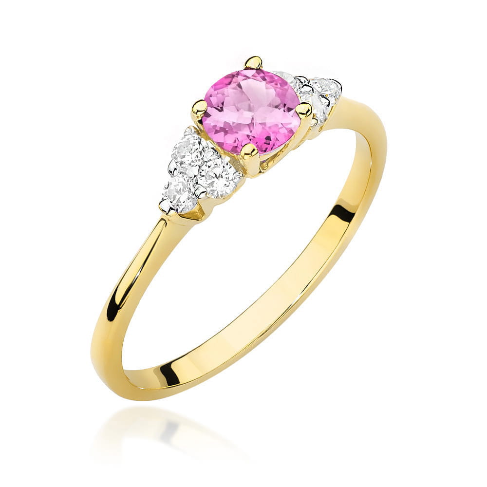 Inel Aur 14K W451 Topaz Roz 0.60ct
