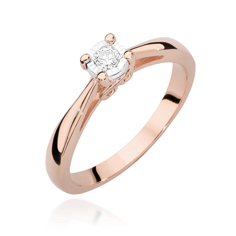 Inel Aur 14k cu Diamant 0.08 ct