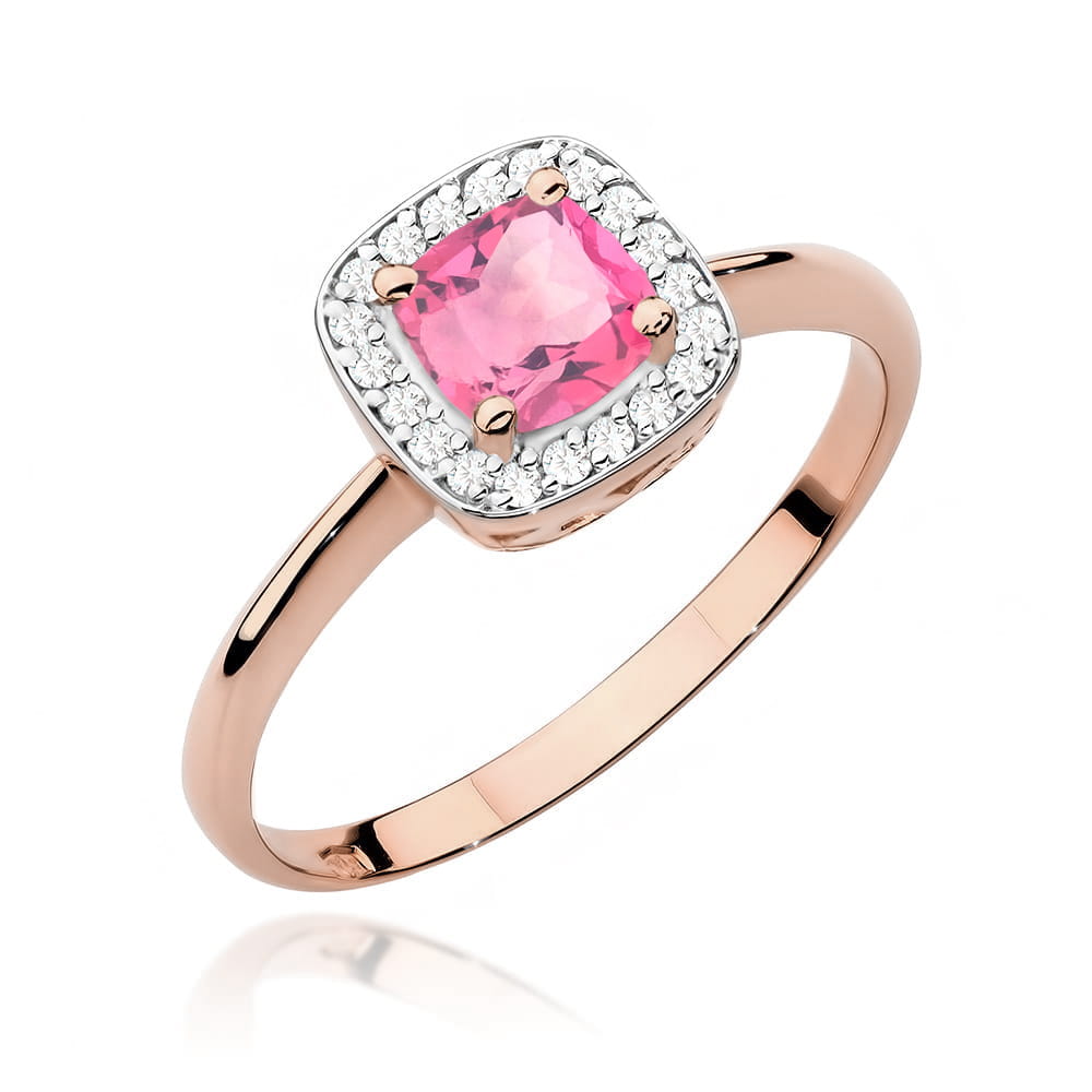 Inel Aur 14K W514 Topaz Roz 0.65ct
