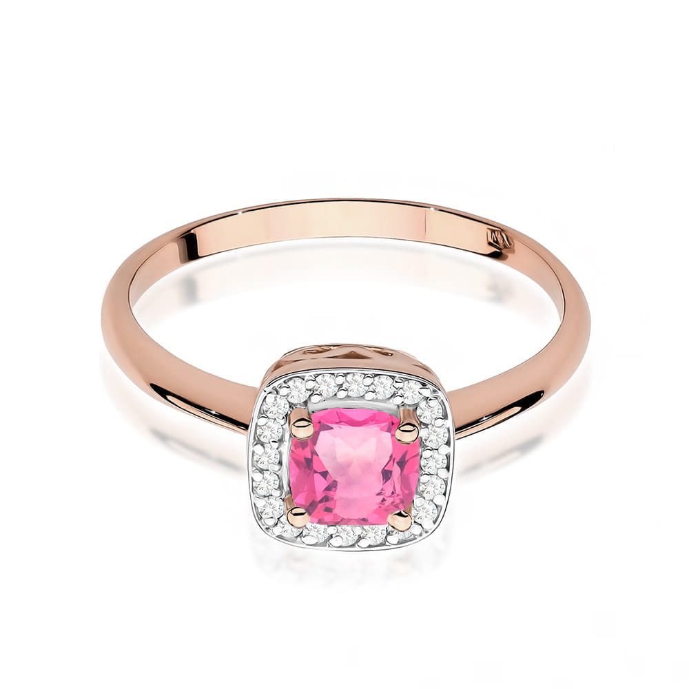 Inel Aur 14K W514 Topaz Roz 0.65ct