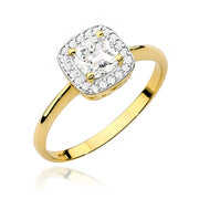 Inel Aur 14K W514 Safir Alb 0.70ct