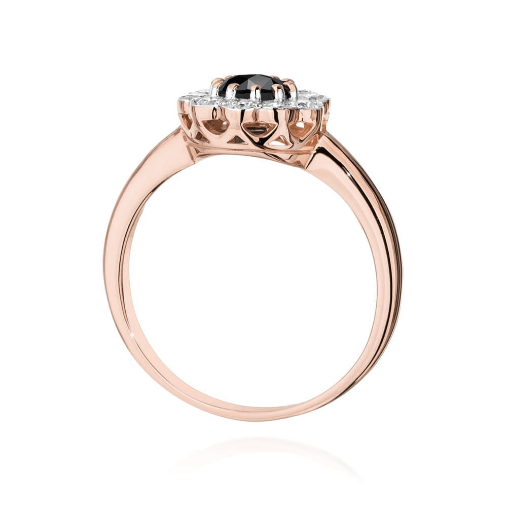 Inel Aur 14K W529 Diamant Negru 0.50ct