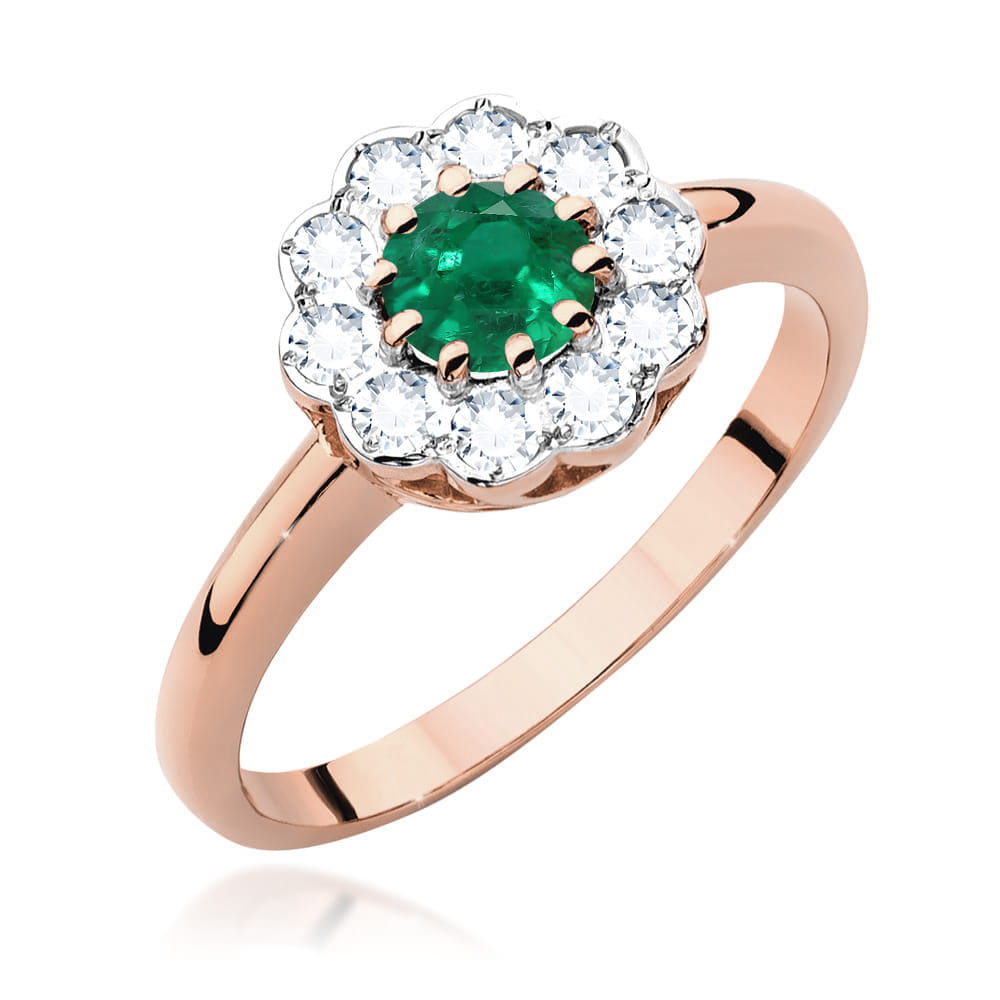 Inel Aur 14K W529 Smarald 0.50ct