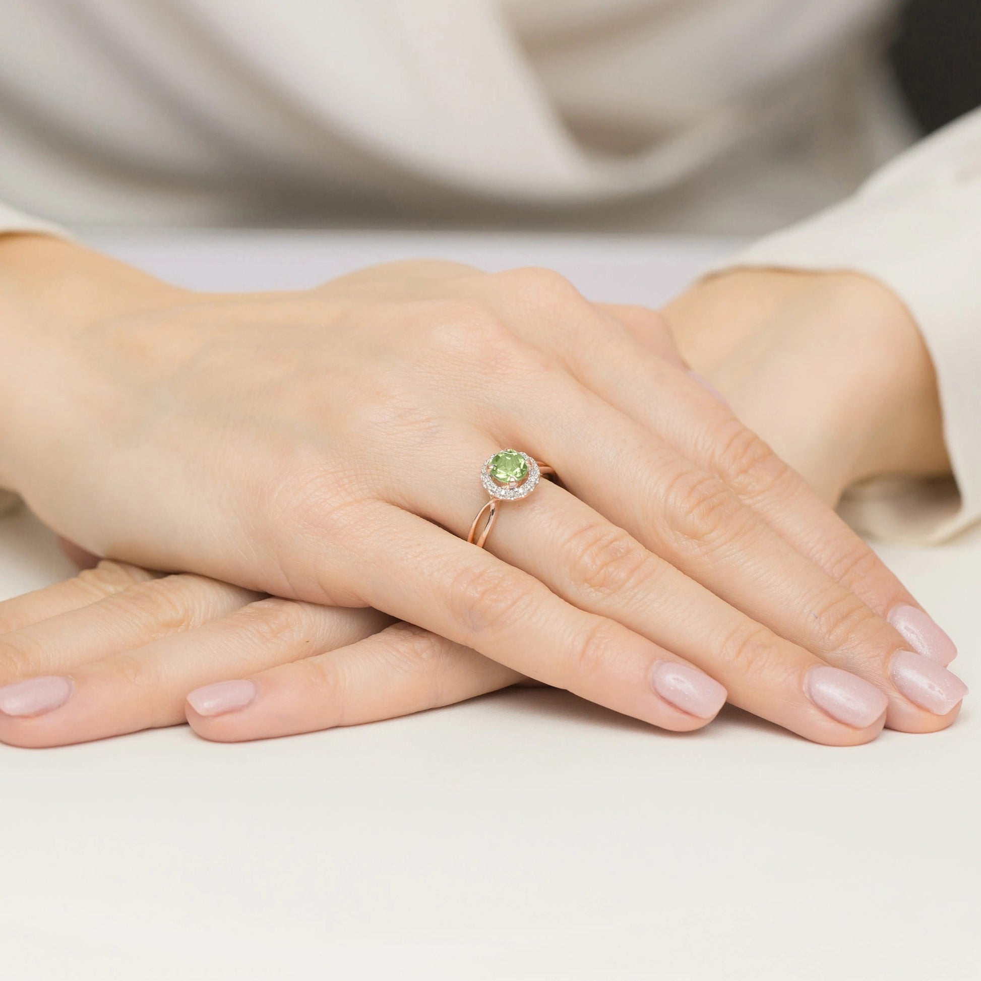 Inel Aur 14K W538 Peridot 0.90ct