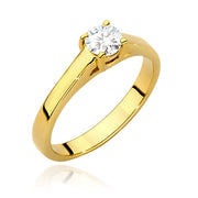 Inel Aur 14K cu Diamant 0.40 ct - Galben