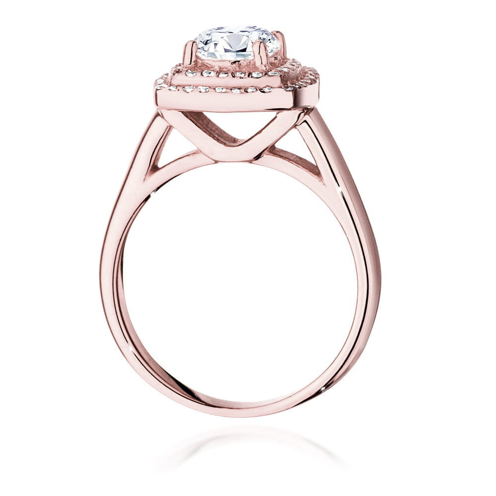 Inel Aur 14k cu Diamant 0.70 ct - Roz