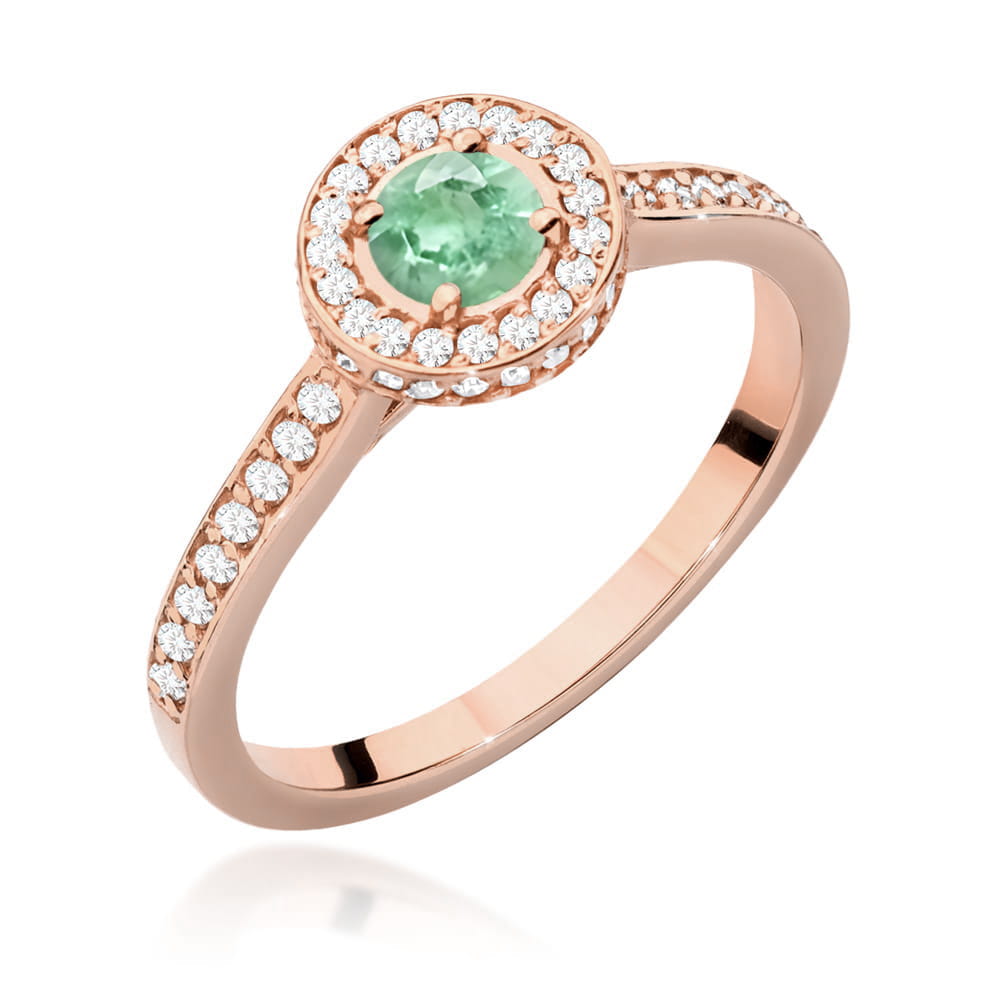 Inel Aur 14K W559 Smarald 0.30ct