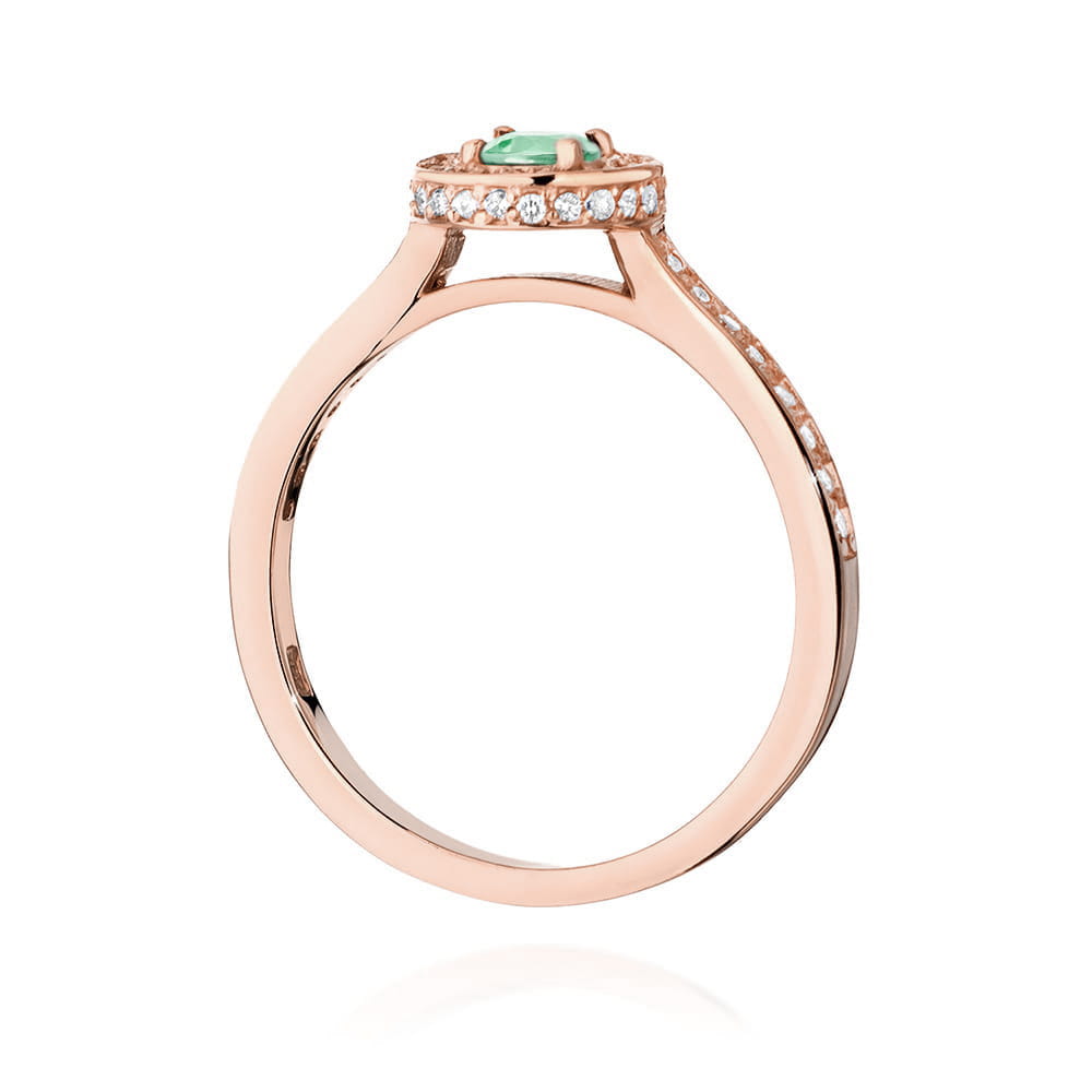Inel Aur 14K W559 Smarald 0.30ct