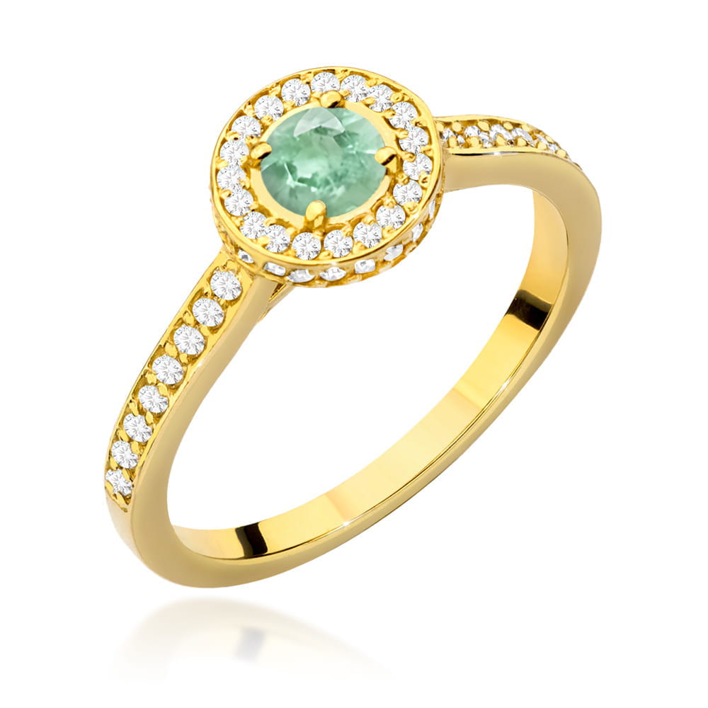Inel Aur 14K W559 Smarald 0.30ct