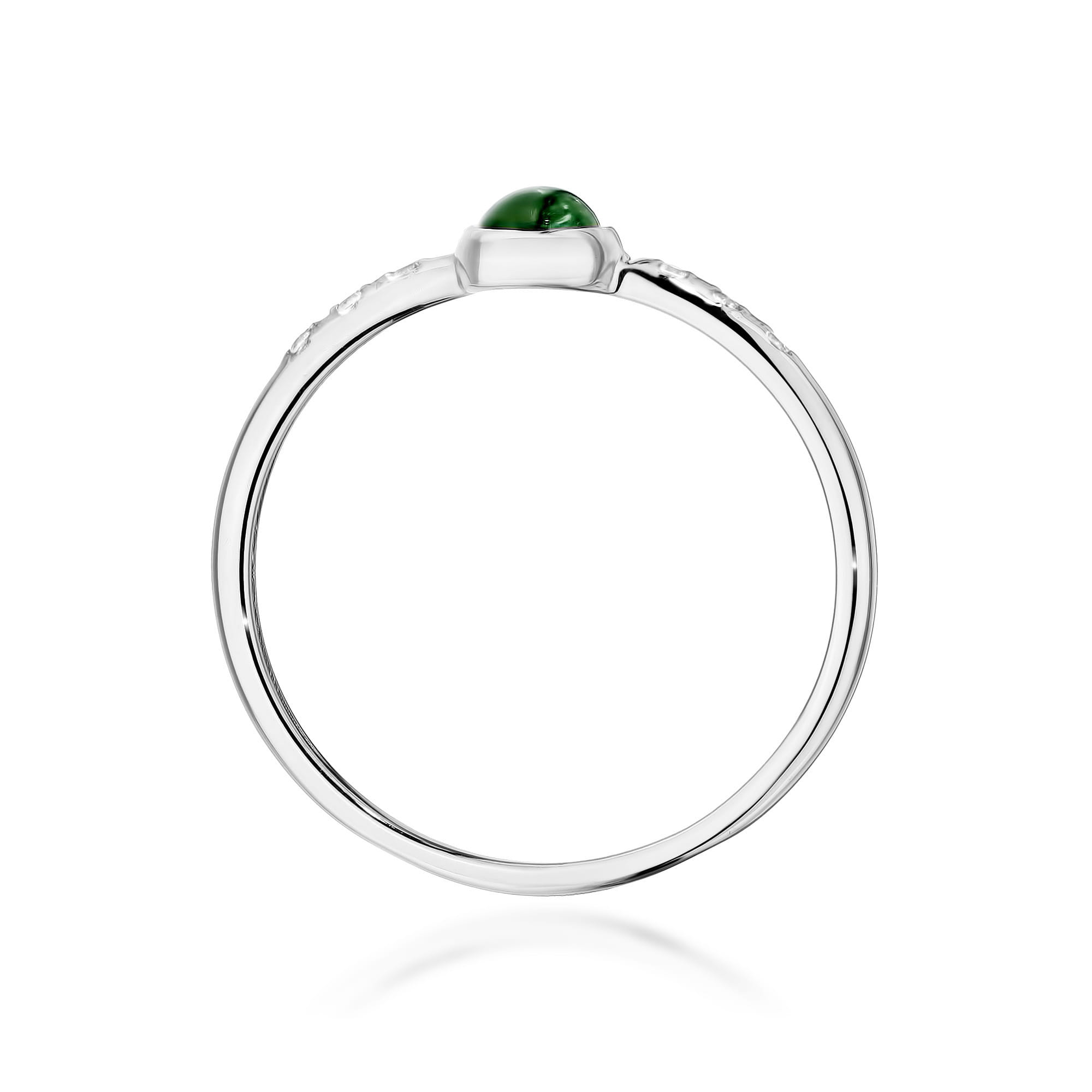 Inel Aur 14K W596 Turmalină Verde 0.30ct