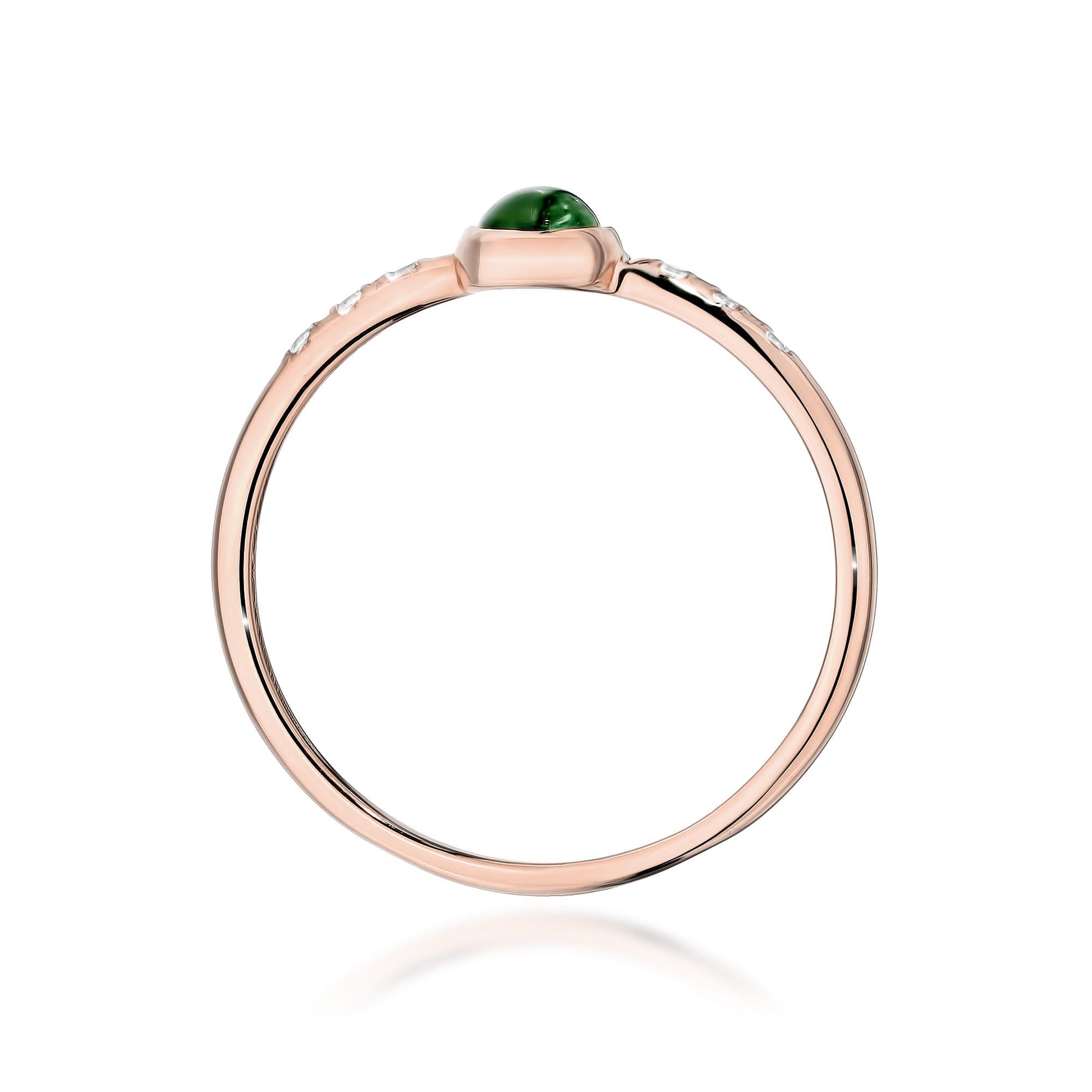 Inel Aur 14K W596 Turmalină Verde 0.30ct