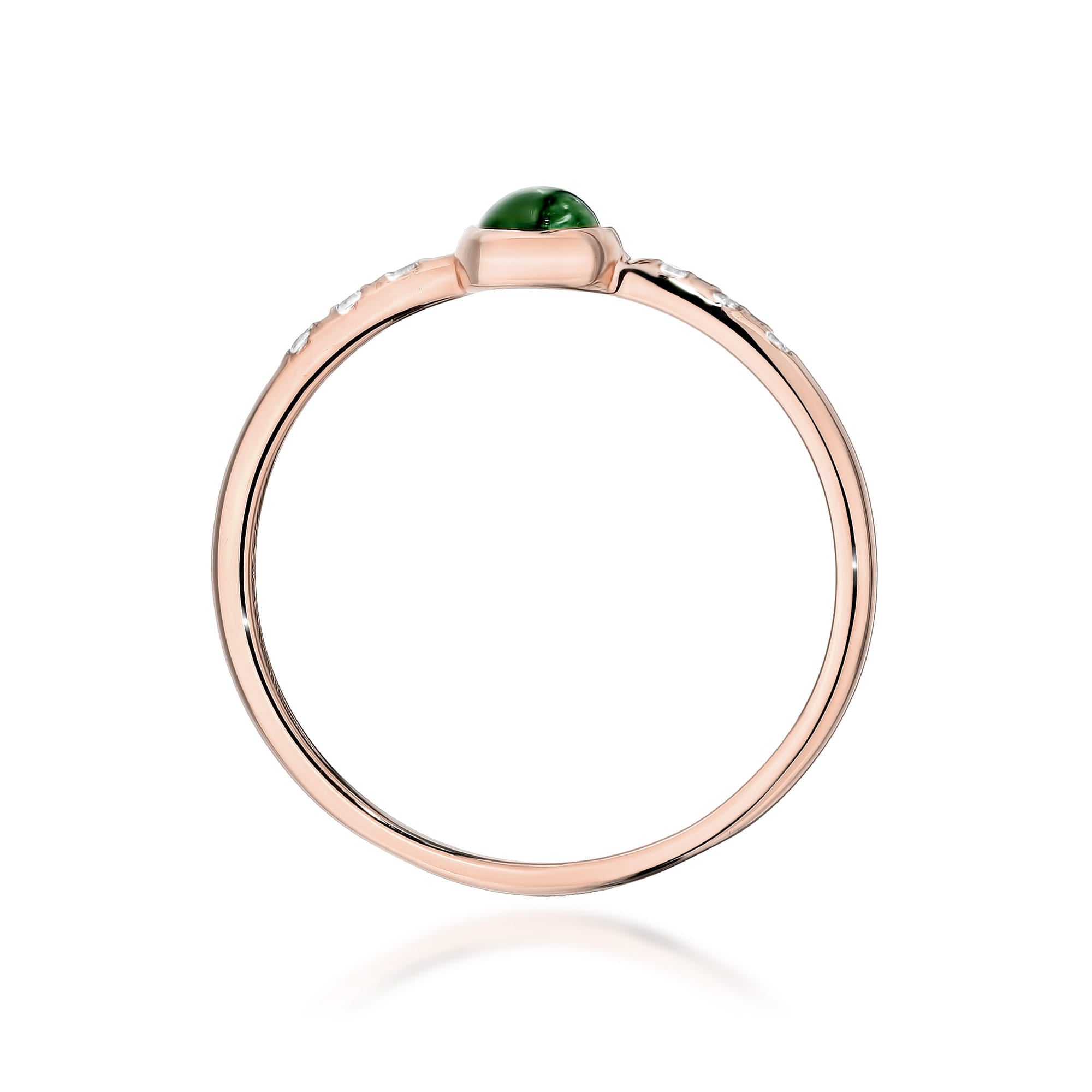 Inel Aur 14K W596 Turmalină Verde 0.30ct