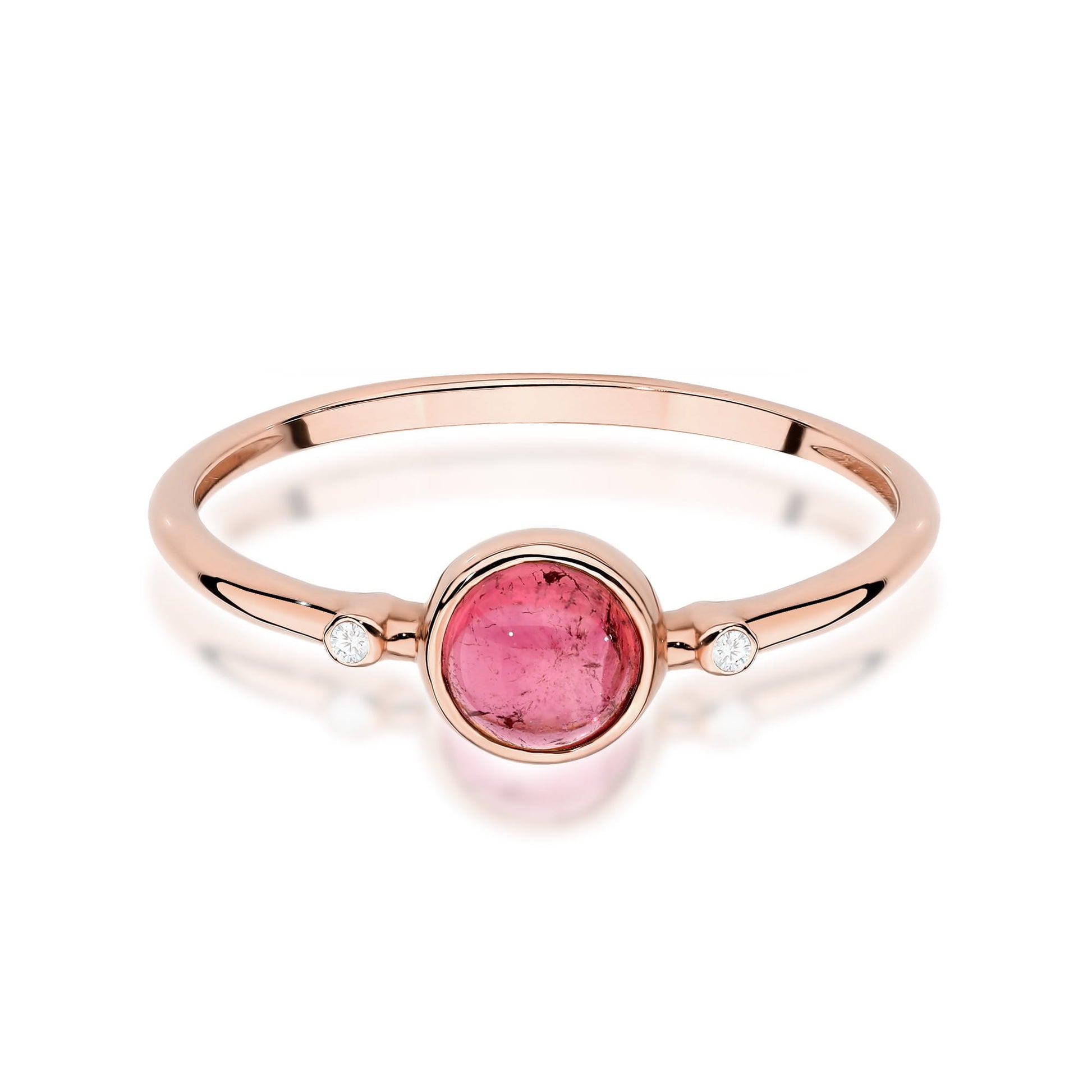 Inel Aur 14K W597 Turmalină Roz 0.60ct