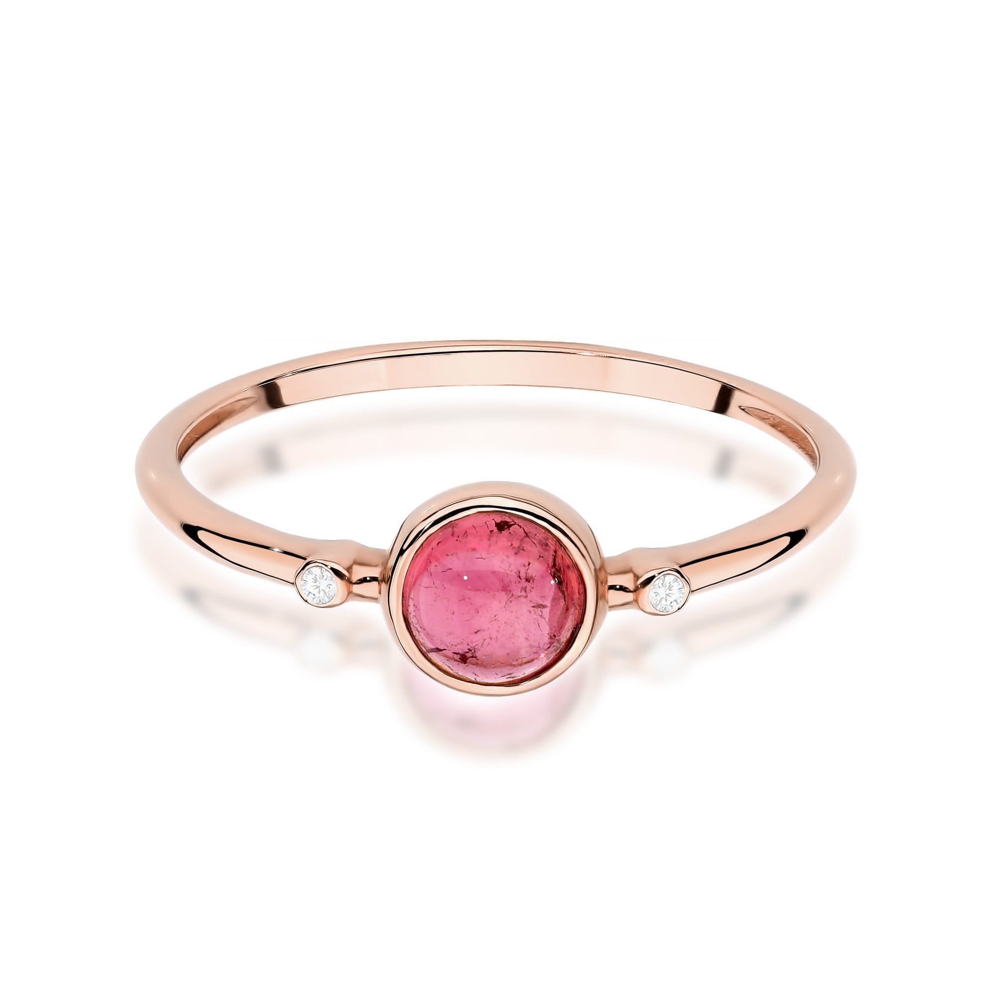 Inel Aur 14K W597 Turmalină Roz 0.60ct