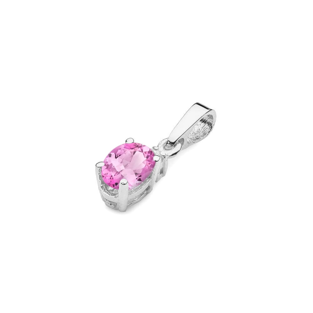 Pandantiv Aur 14K Z001 Topaz Roz 0.50ct