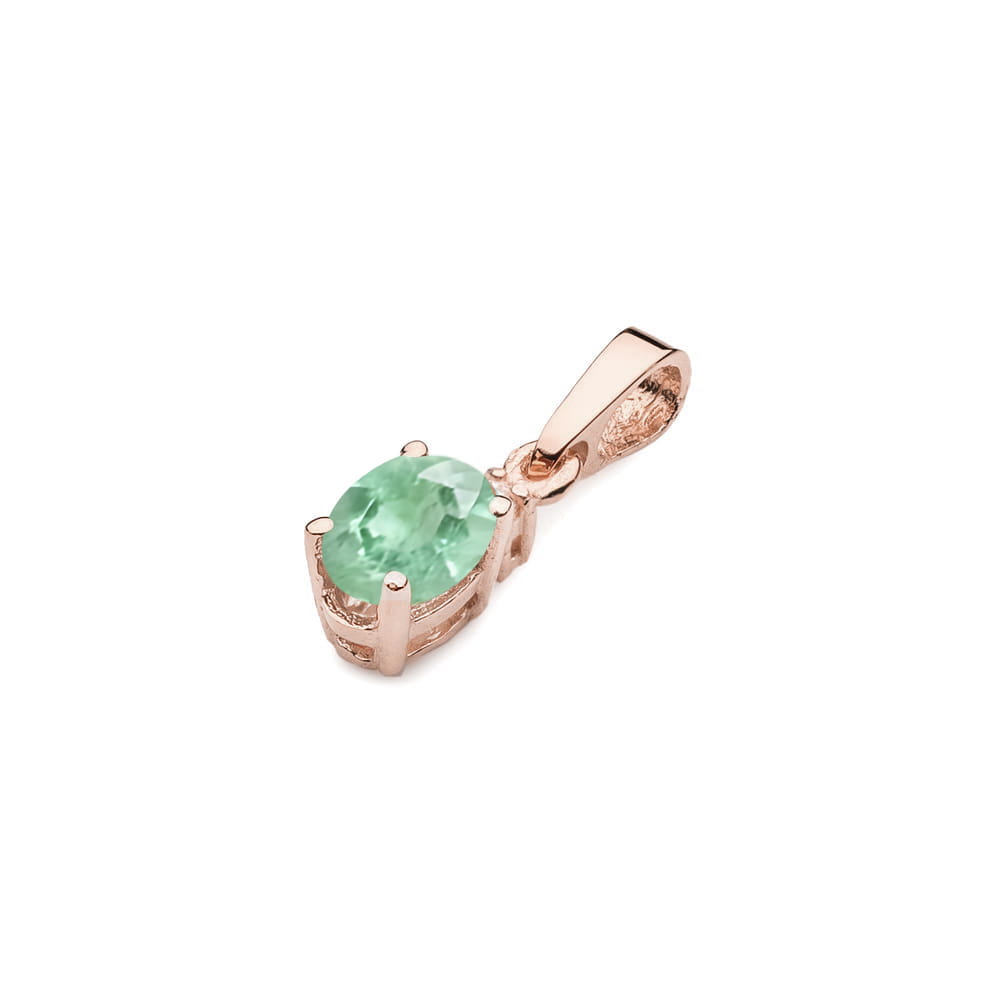 Pandantiv Aur 14K cu Smarald 0.40 ct si Diamant 0.0145 ct