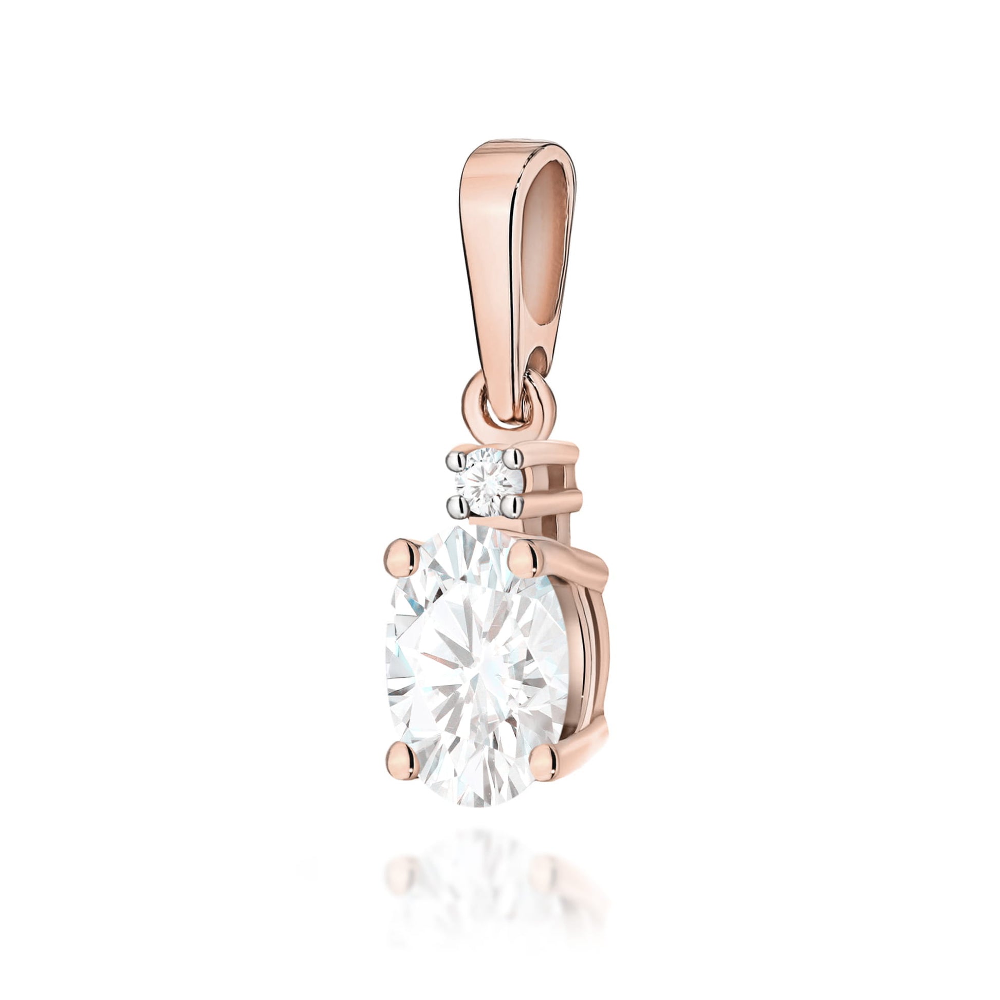 Pandantiv Aur 14K Diamant Laborator 0.40ct Oval Z0001