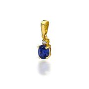 Pandantiv Aur 14K cu Safir 0.70 ct si Diamant 0.0145 ct