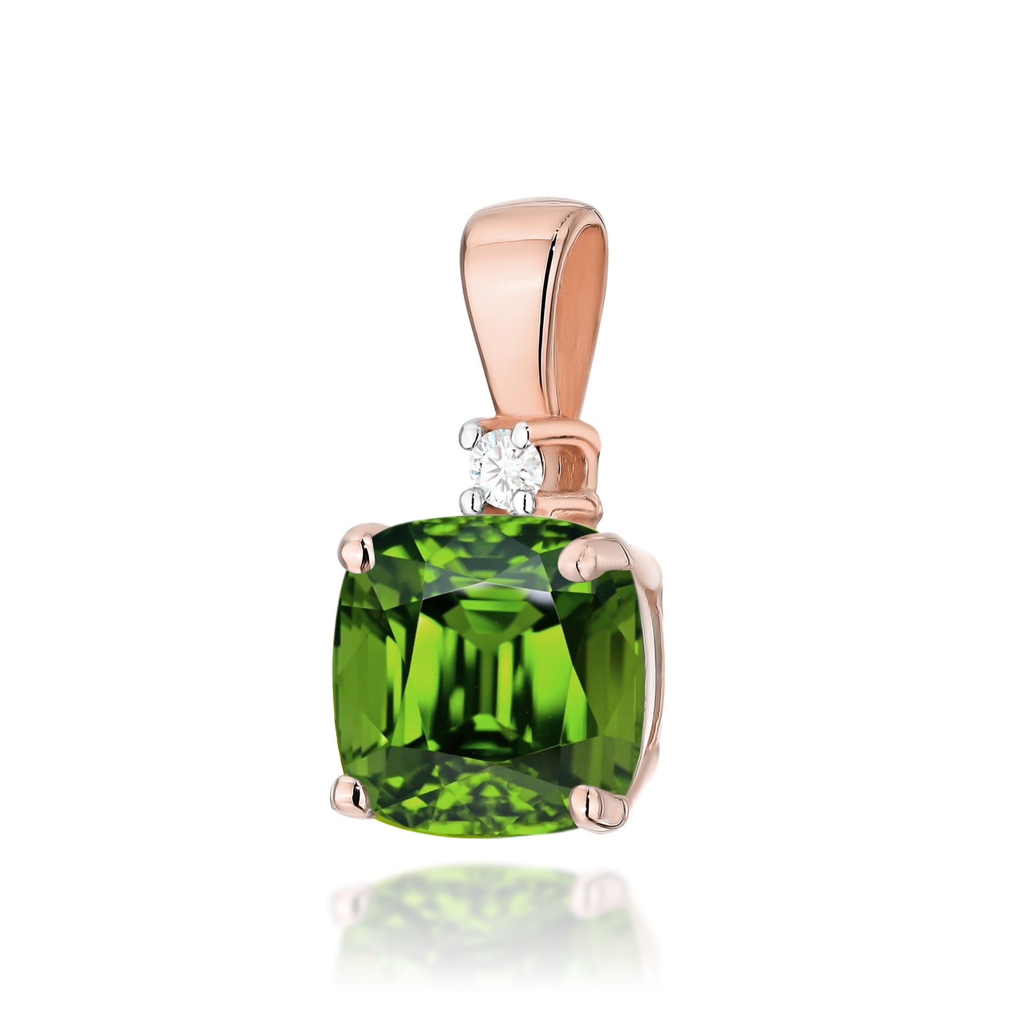 Pandantiv Aur 14K cu Peridot 1 ct