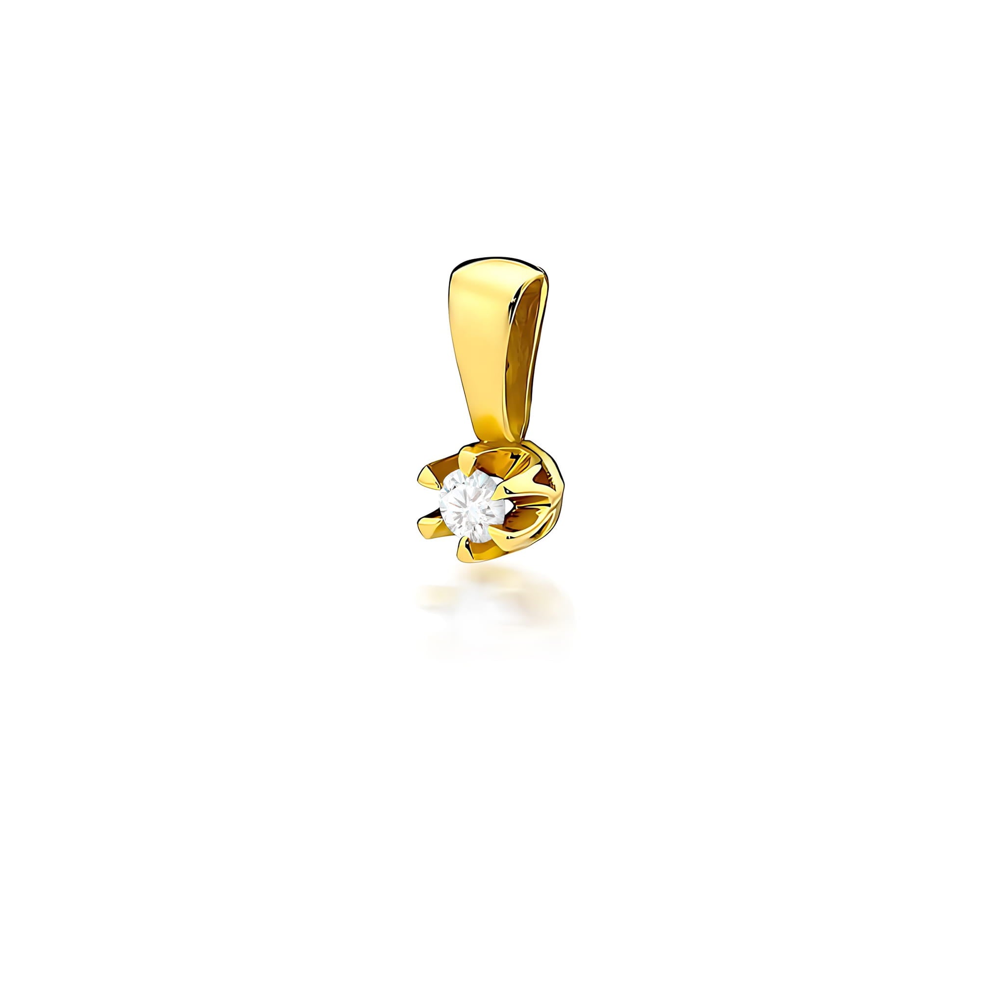 Pandantiv Aur 14K cu Diamant 0.08 ct