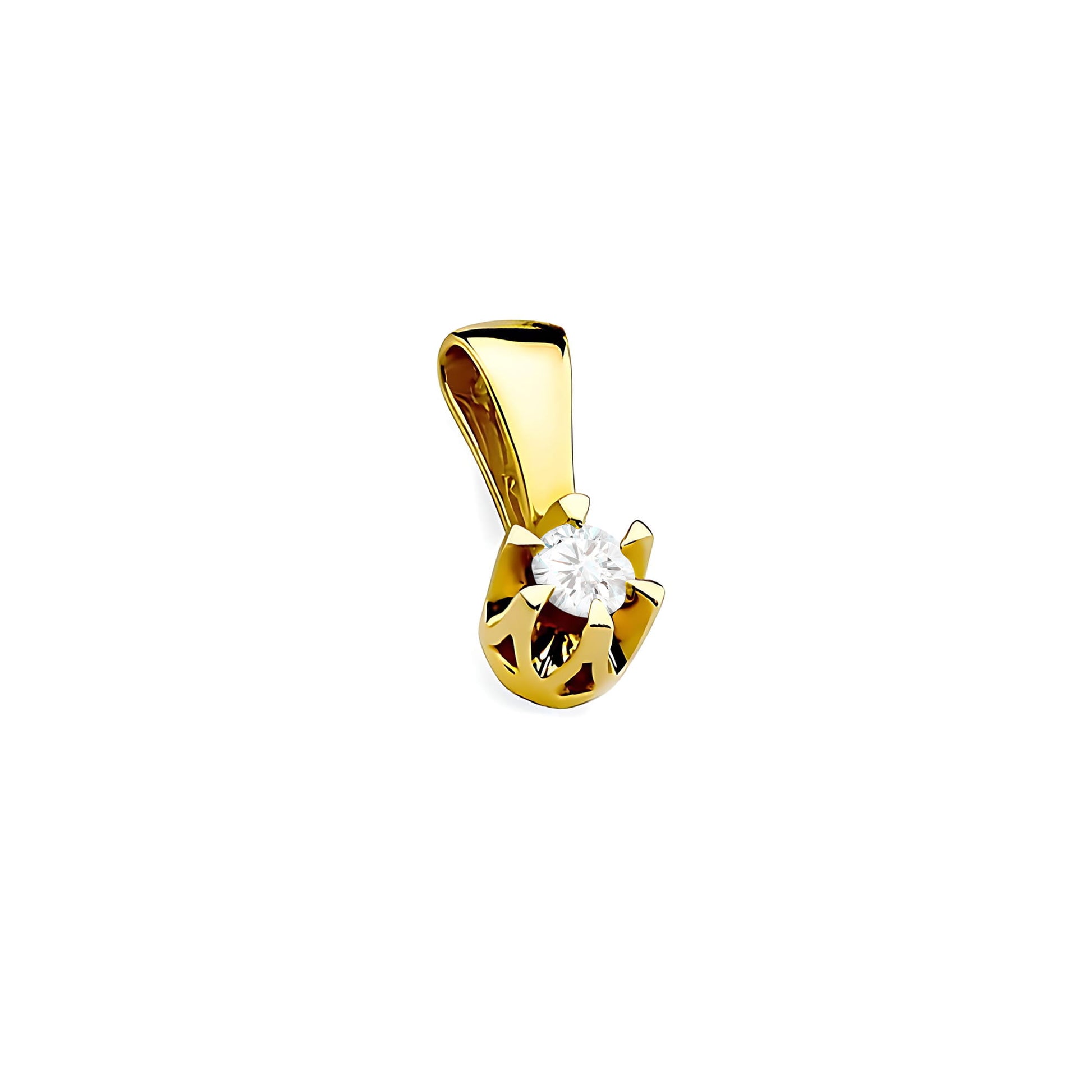 Pandantiv Aur 14K cu Diamant 0.10 ct