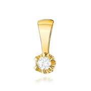 Pandantiv Aur 14K cu Diamant de Laborator 0.10 ct
