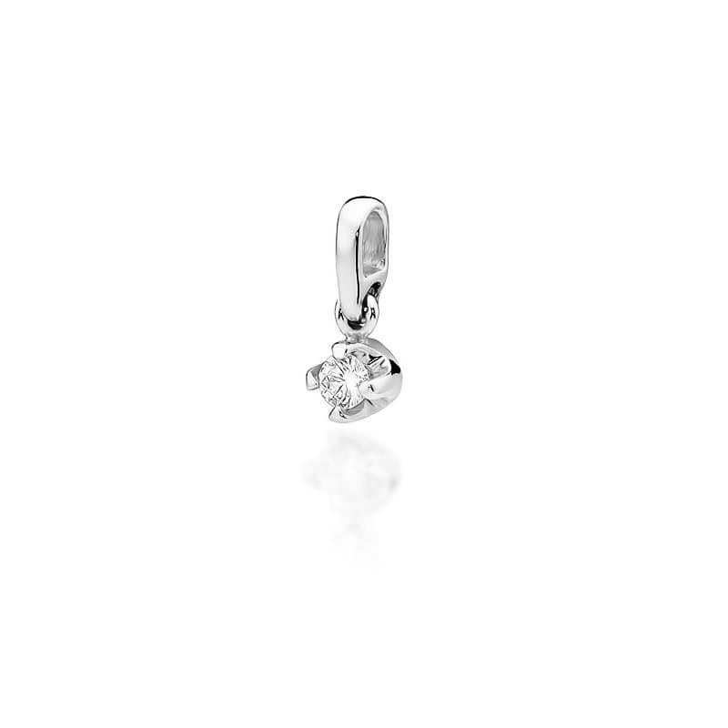 Pandantiv Aur 14K cu Diamant Natural 0.10 ct