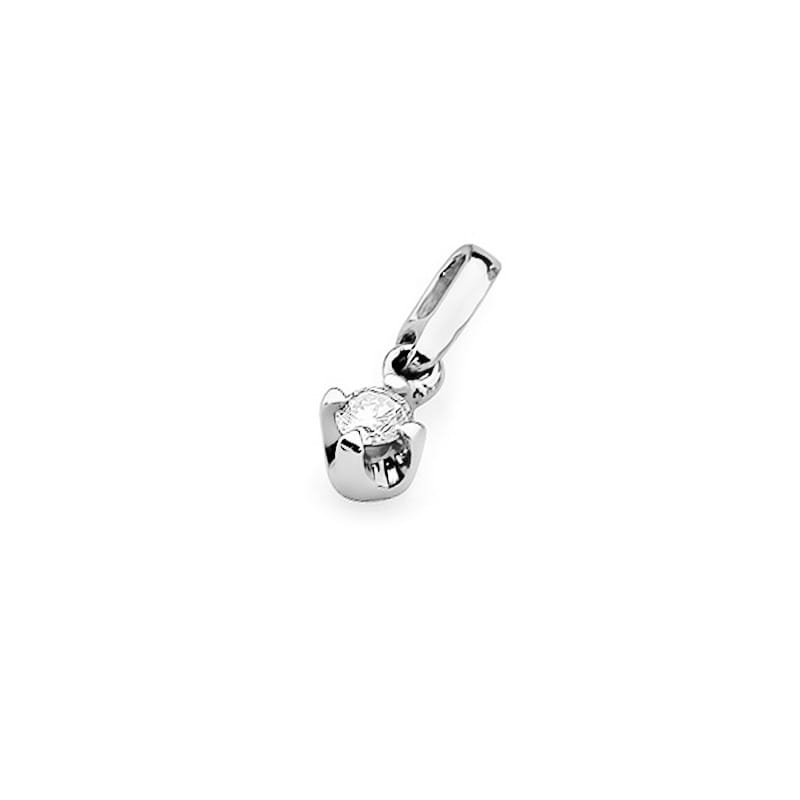 Pandantiv Aur 14K cu Diamant Natural 0.10 ct