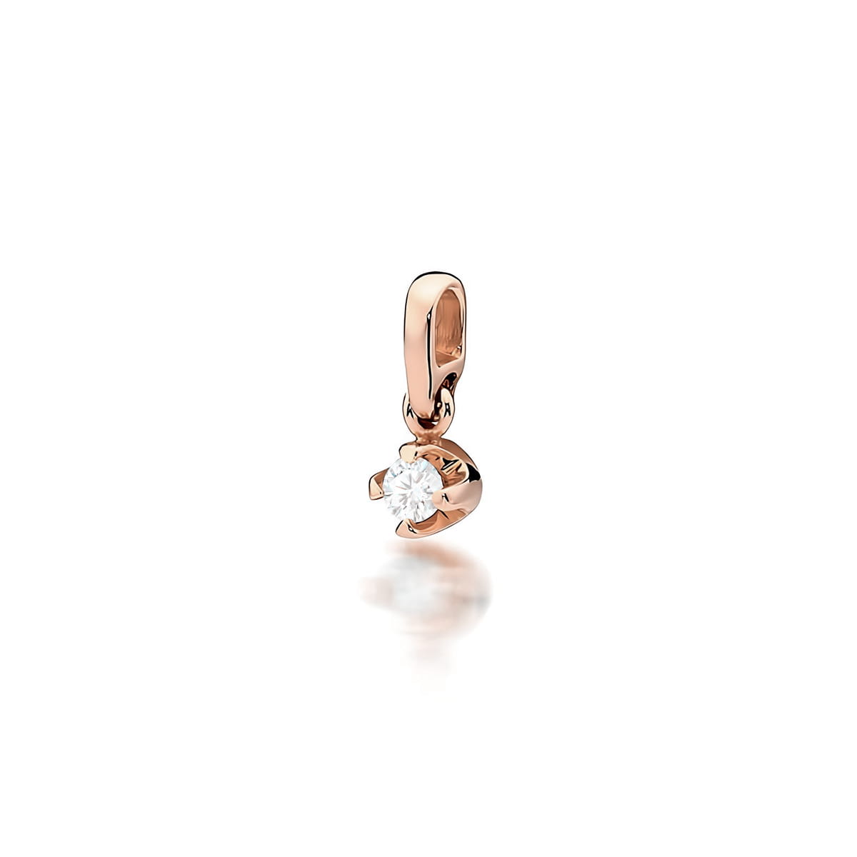 Pandantiv Aur 14K cu Diamant Natural 0.10 ct