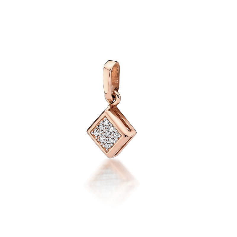Pandantiv Aur 14K cu Diamante Naturale 0.045 ct