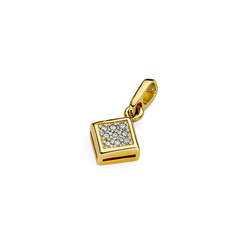 Pandantiv Aur 14K cu Diamante Naturale 0.045 ct