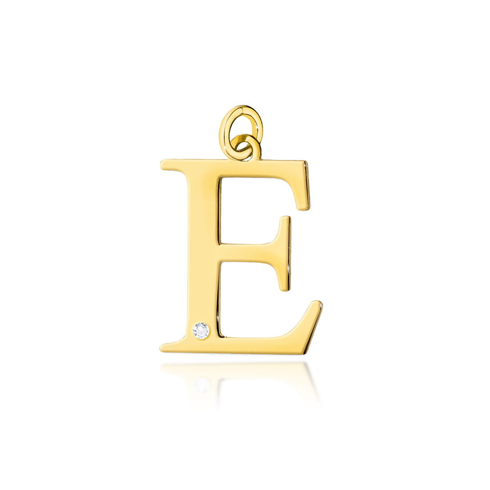 Pandantiv Aur 14K cu Diamant 0.005 ct Litera E 10x9 mm