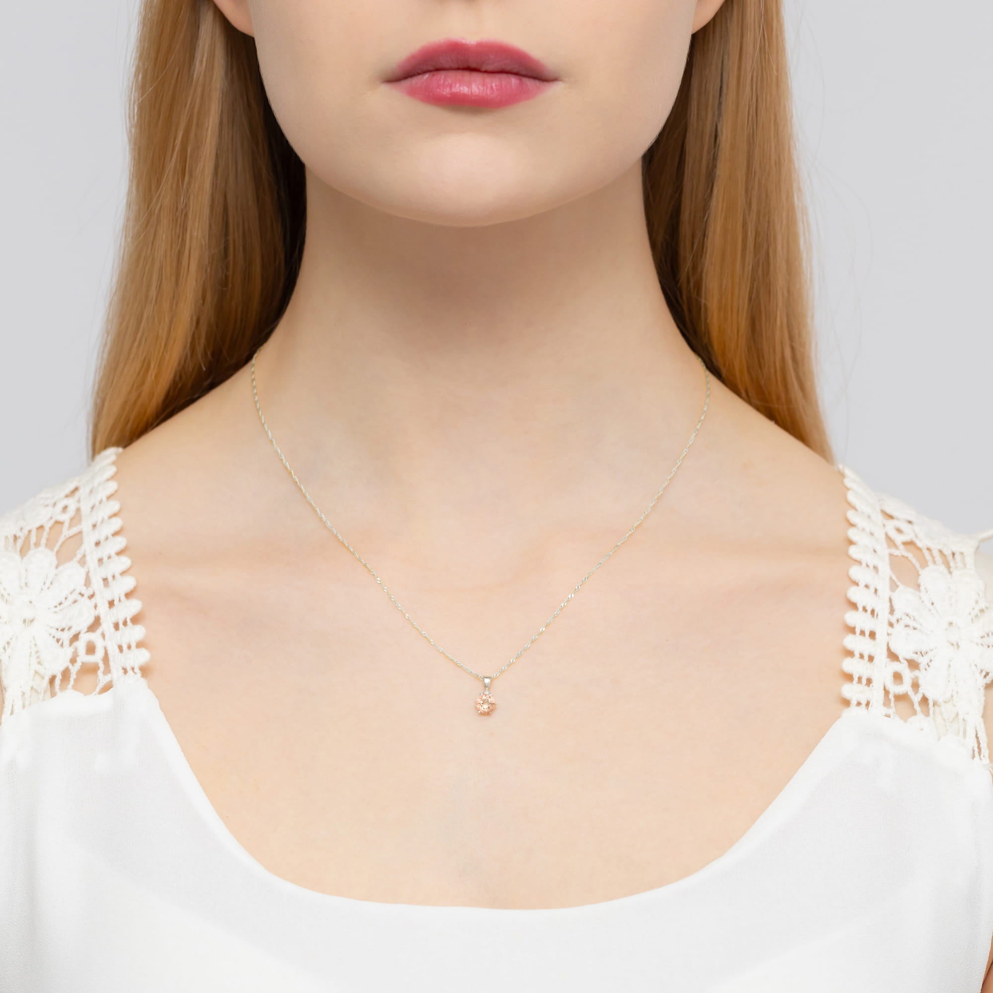 Pandantiv Aur 14K Z0076 Morganit 0.40ct
