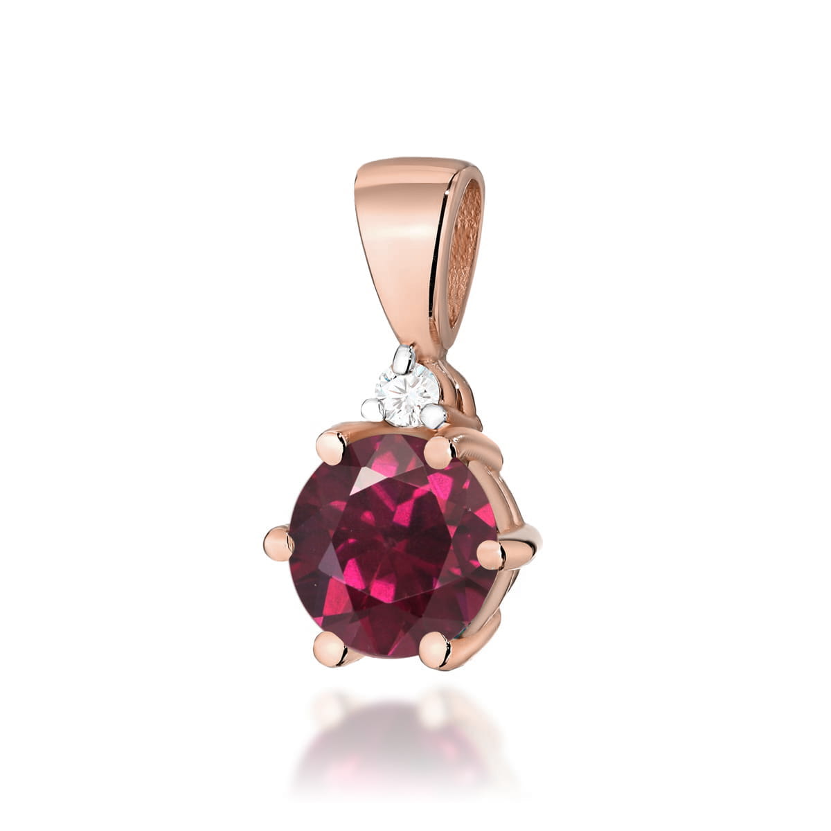 Pandantiv Aur 14K Z0076 Rodolit 0.60ct