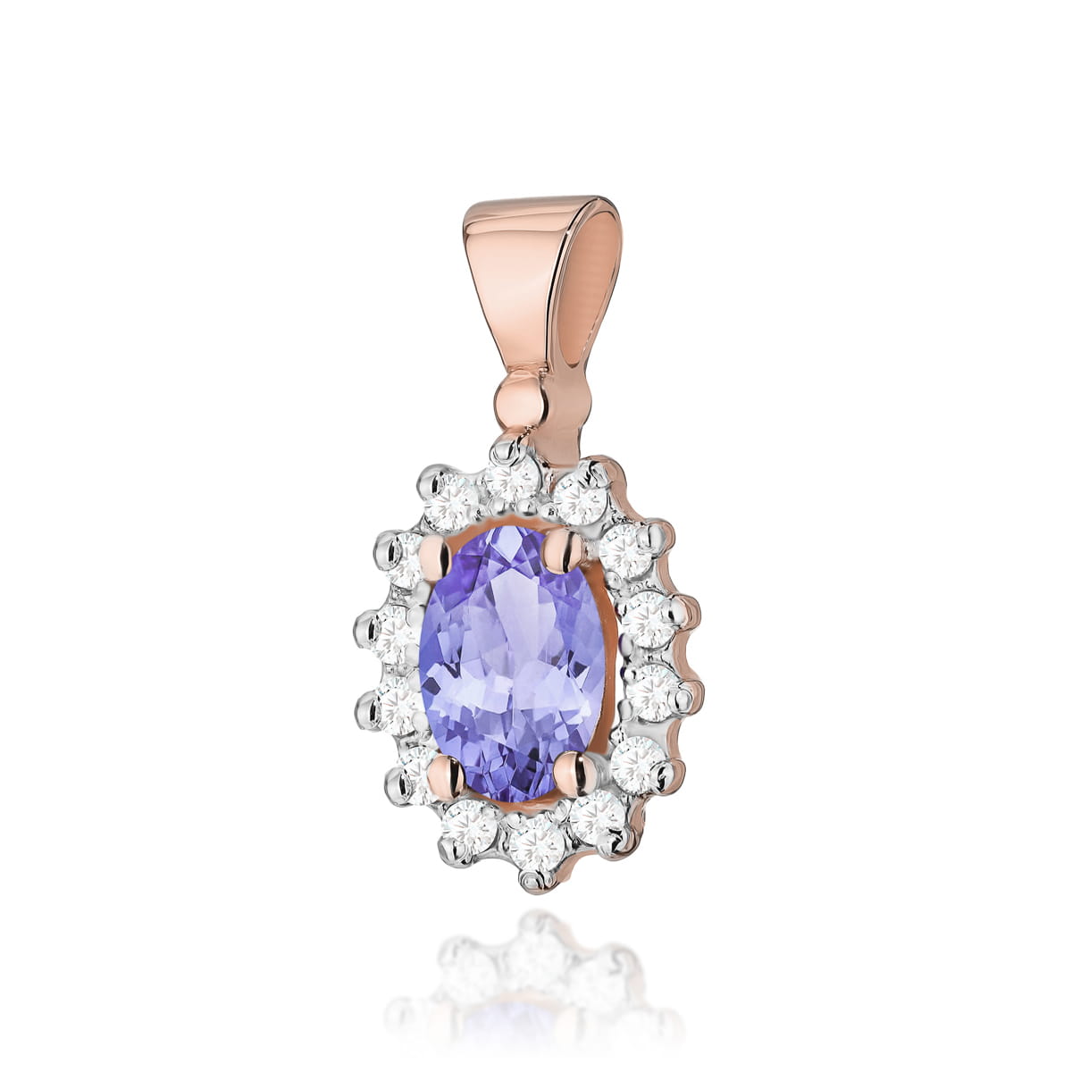 Pandantiv Aur 14K Z0182 Tanzanit 0.40ct