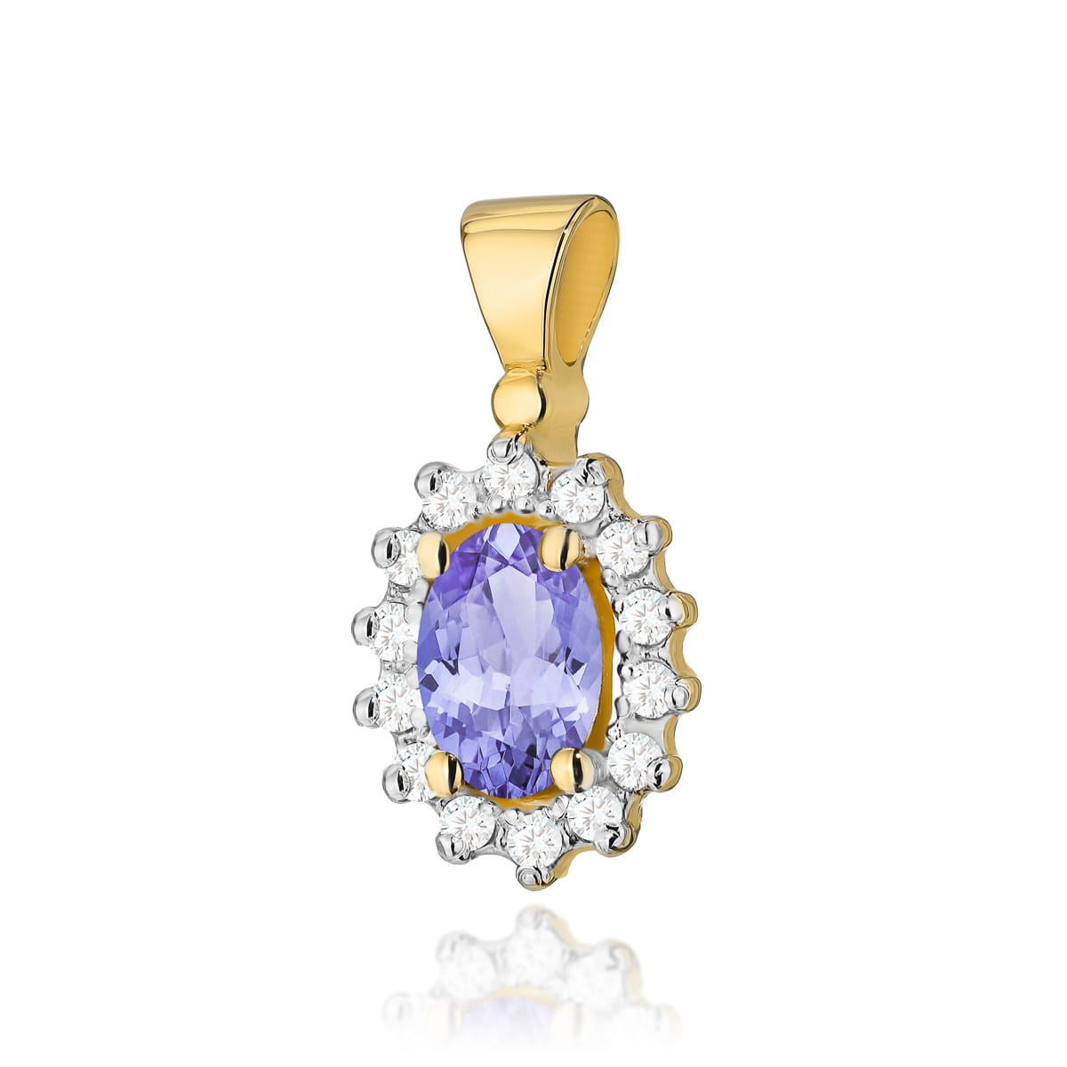 Pandantiv Aur 14K Z0182 Tanzanit 0.40ct