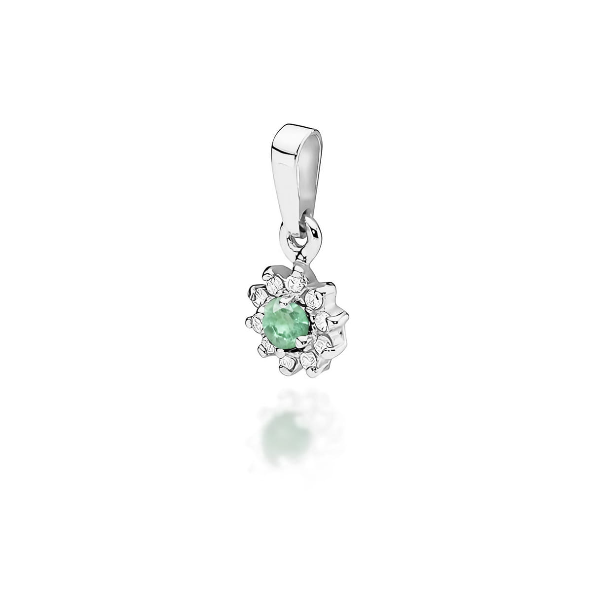 Pandantiv Aur 14K Z0185 Smarald 0.15ct