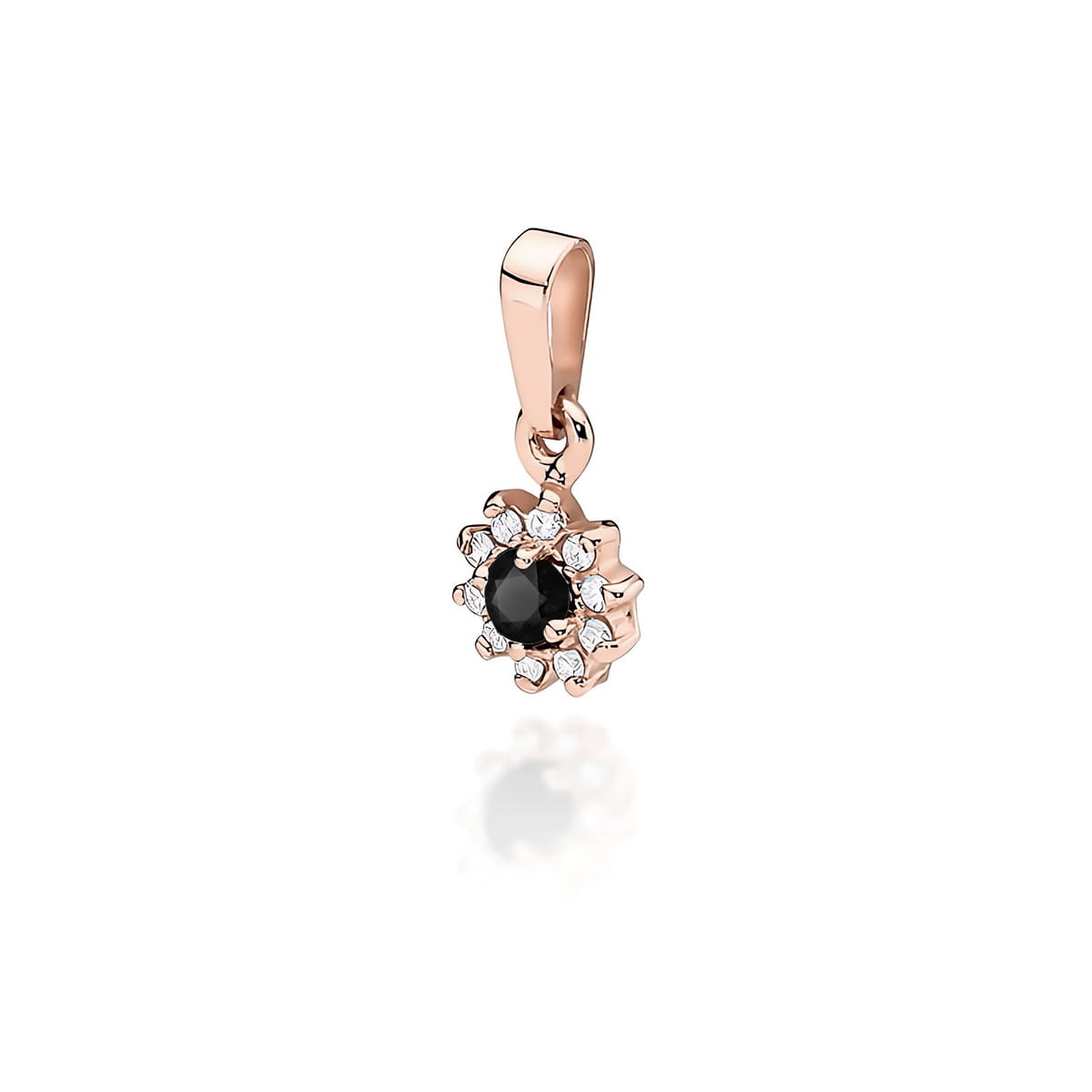 Pandantiv Aur 14K Z0185 Diamant Negru 0.12ct