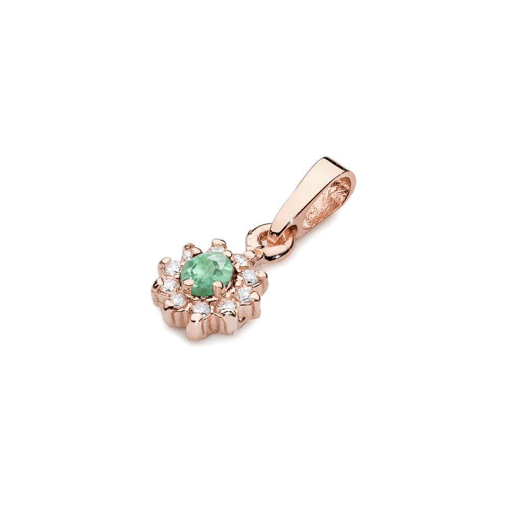 Pandantiv Aur 14K Z0185 Smarald 0.15ct