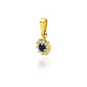 Pandantiv Aur 14K cu Safir 0.15 ct si Diamante 0.09 ct