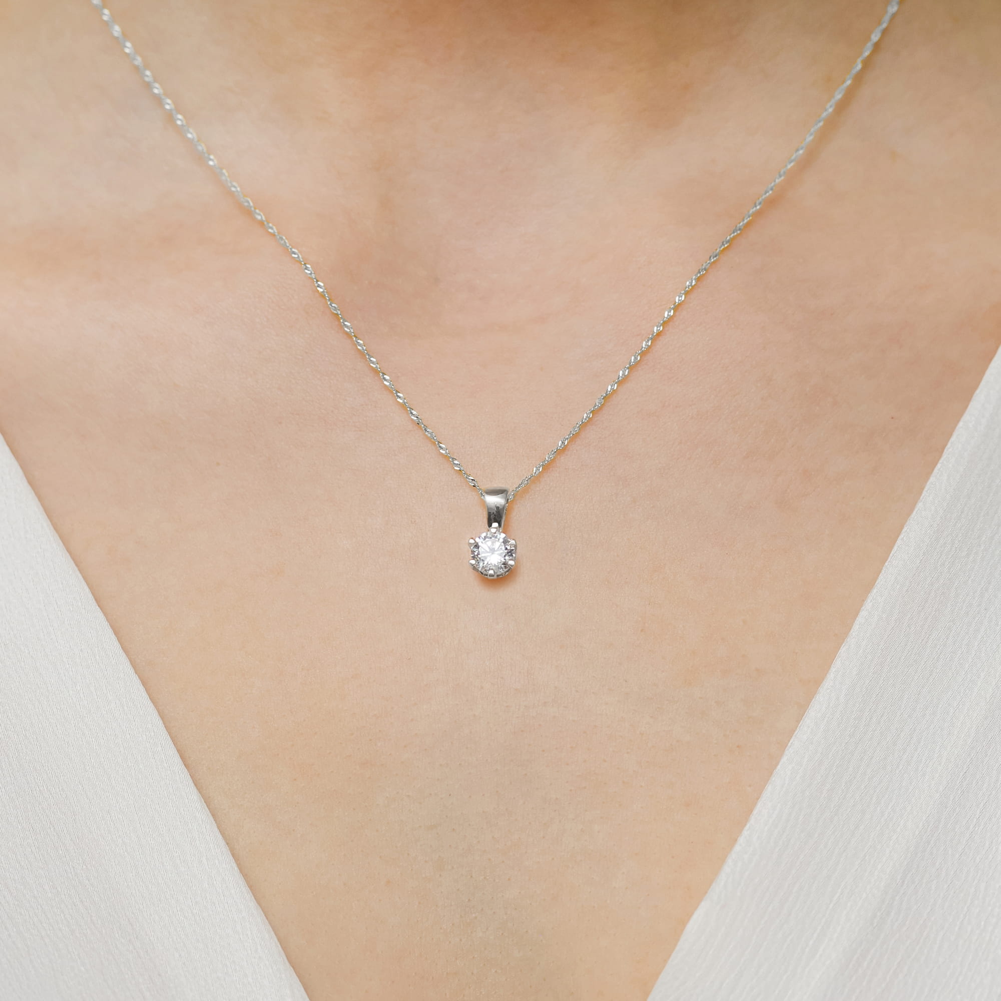 Pandantiv Aur 14K Z0220 Diamant Cultivat 0.30ct