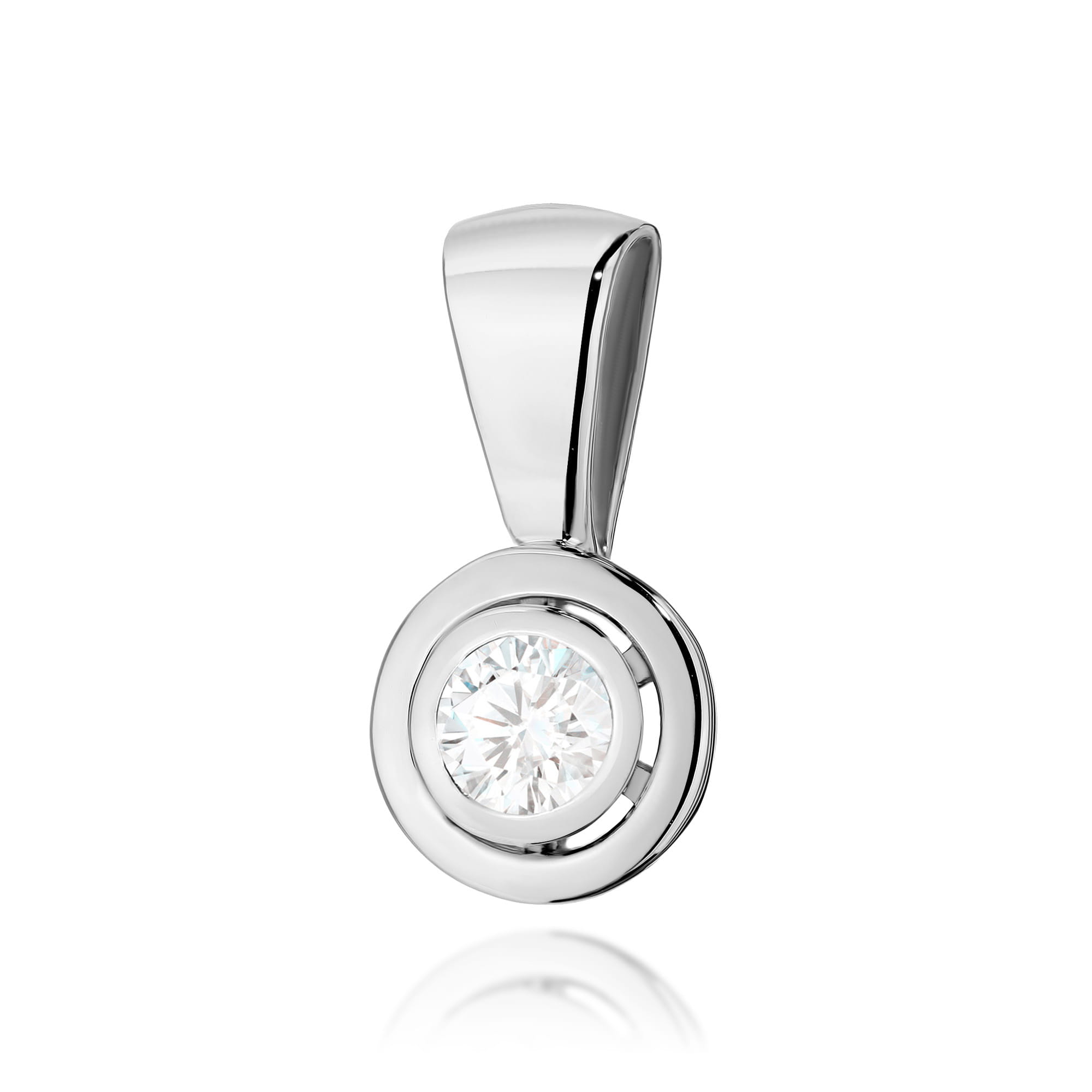 Pandantiv Aur 14K Diamant Cultivat în Laborator 0.20ct