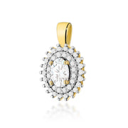 Pandantiv Aur 14K Z0303 Diamant Cultivat în Laborator 0,40ct