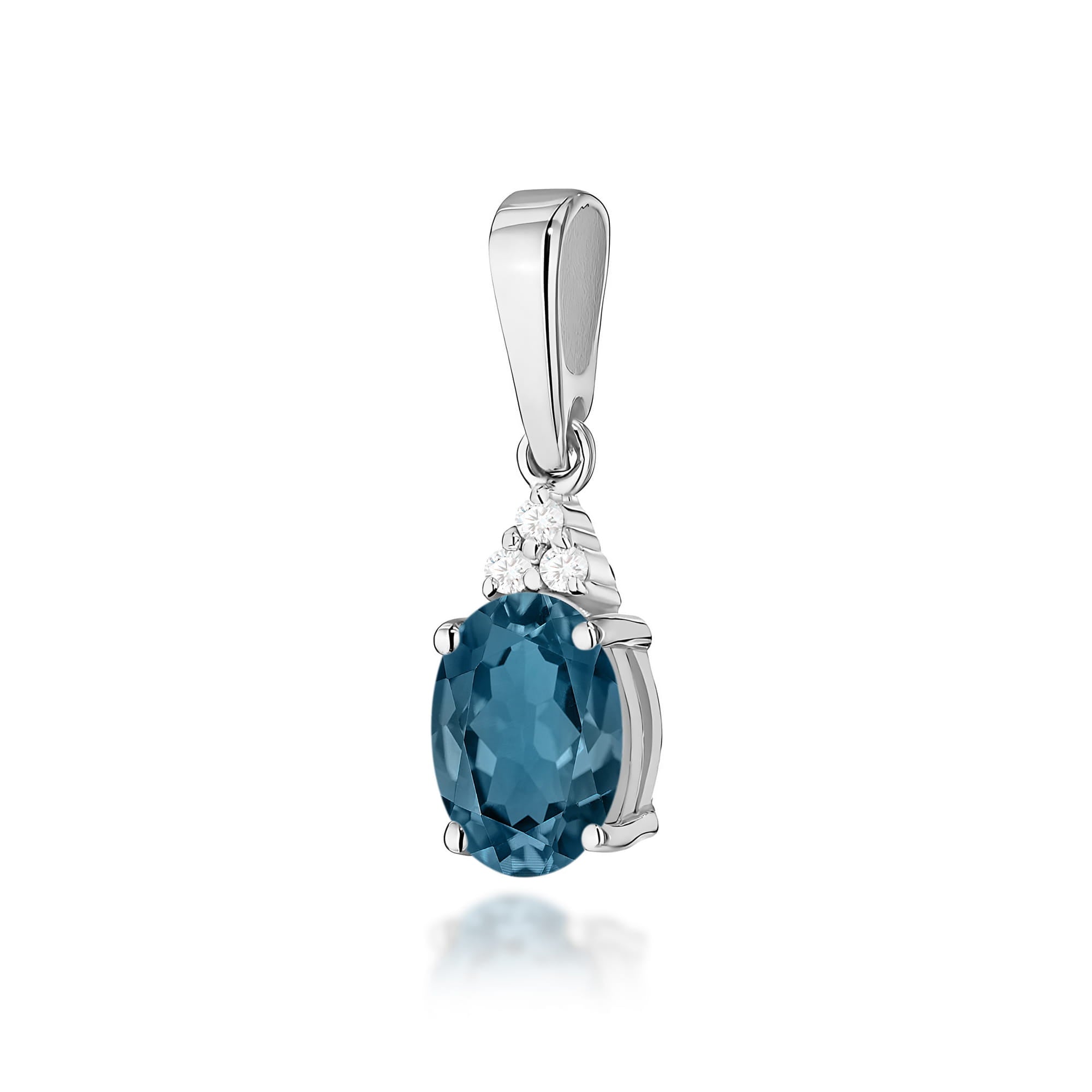 Pandantiv Aur 14K Z0308 Topaz London Blue 0,85ct