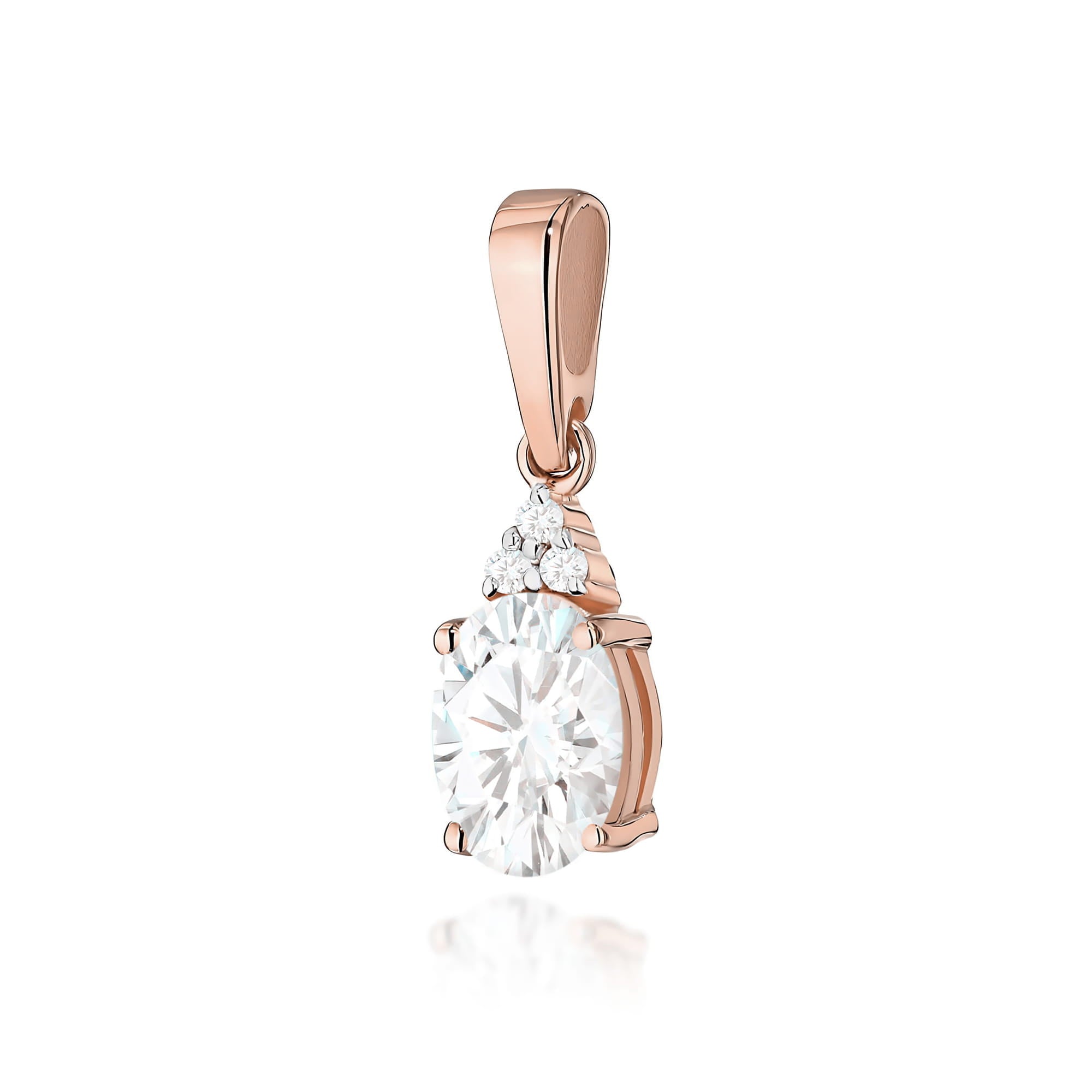 Pandantiv Aur 14K Z0308 Diamant Cultivat în Laborator 0,70ct