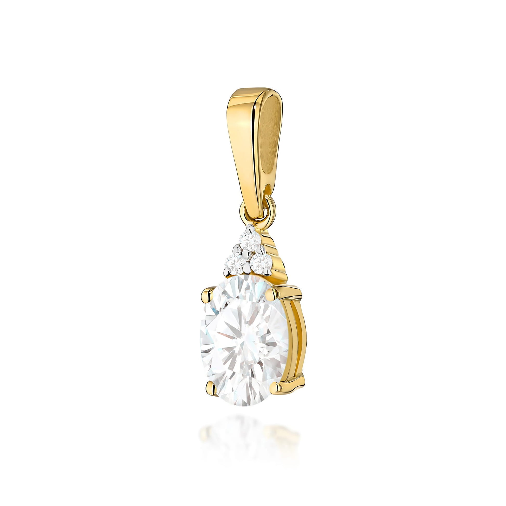Pandantiv Aur 14K Z0308 Diamant Cultivat în Laborator 0,70ct