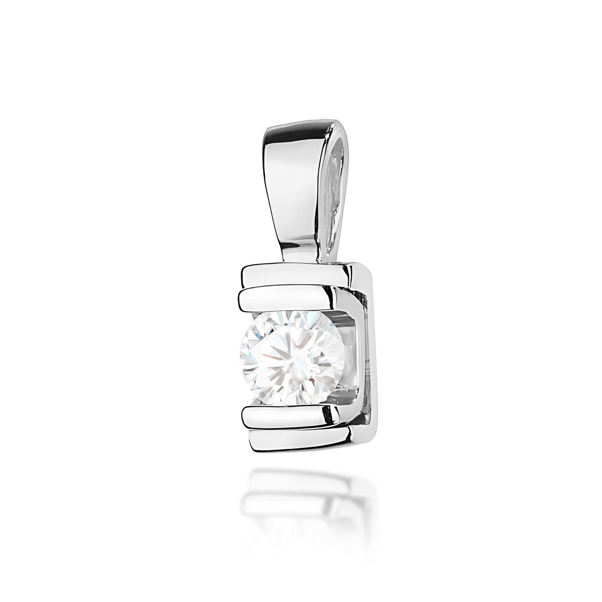 Pandantiv Aur 14K cu Diamant Natural 0.10 ct