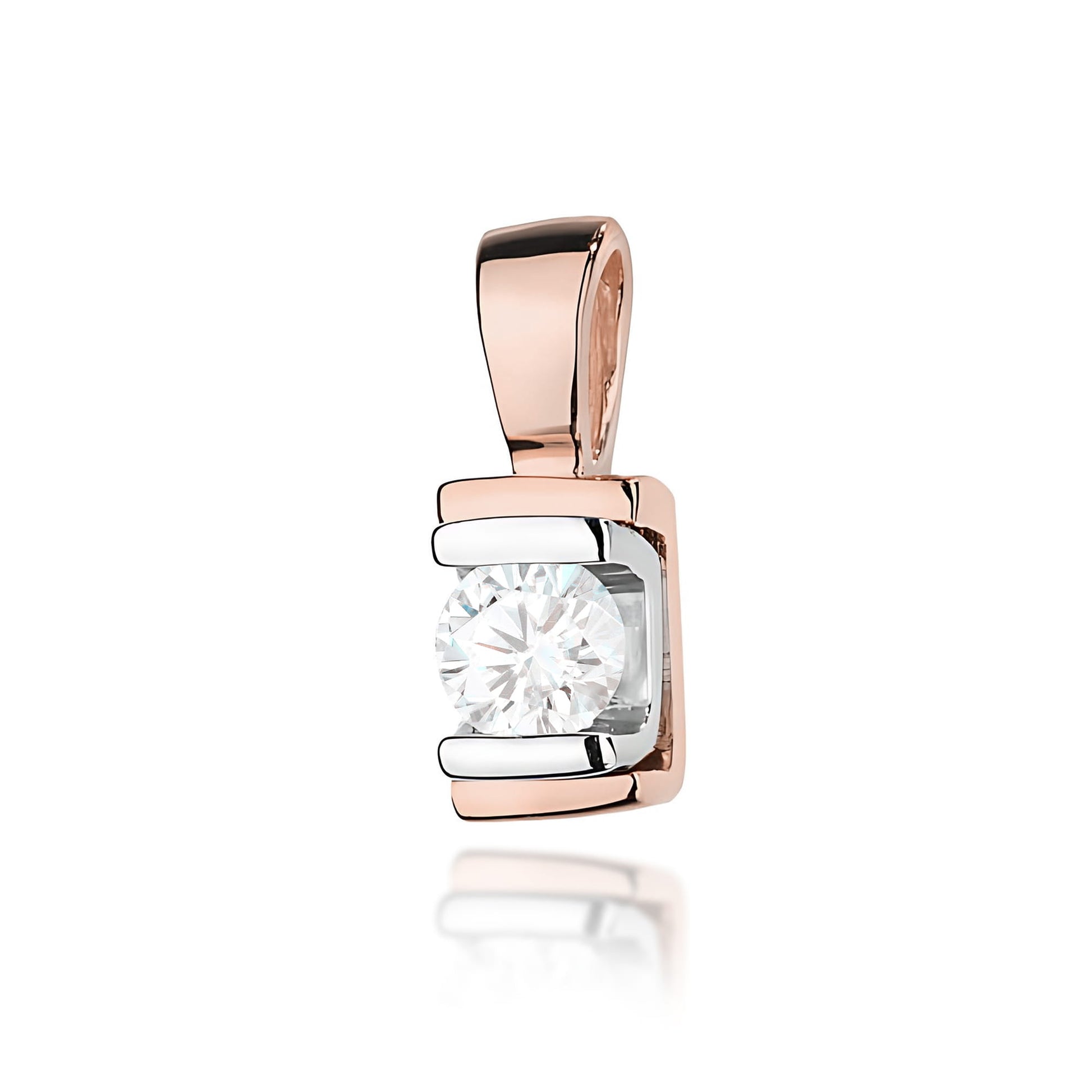 Pandantiv Aur 14K cu Diamant Natural 0.10 ct