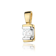 Pandantiv Aur 14K cu Diamant Natural 0.10 ct